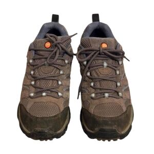 Merrell Moab Waterproof Hiking Boots Lace Up Vibram Soles Women's 9 Granite Gray